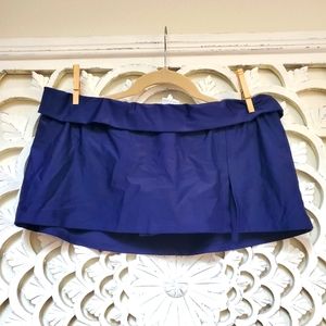 Womens Navy Blue Bikini Skirt Sun & Sea Trading Company 14 NWT